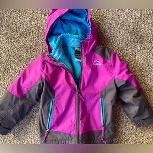 L.L. Bean 3T Magenta and Blue Winter Jacket